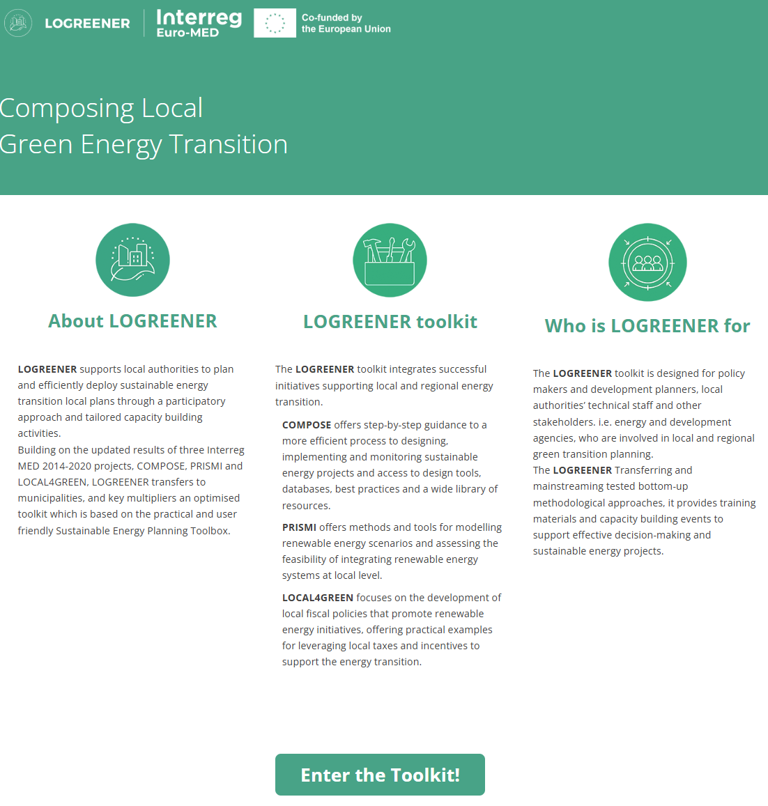 LOGREENER TOOLKIT: Composing Local  Green Energy Transition